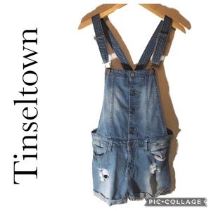 Tinseltown distressed overalls
